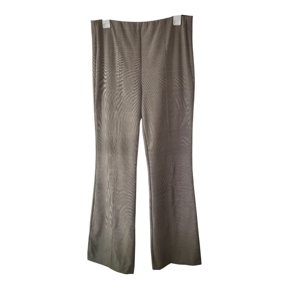 rag & bone Women's Plaid Flare Pants Size 12 Made in USA Stretch Career Trousers